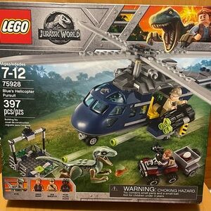 LEGO Jurassic World Blue's Helicopter Pursuit 75928 397pcs Ages 7-12 NEW SEALED